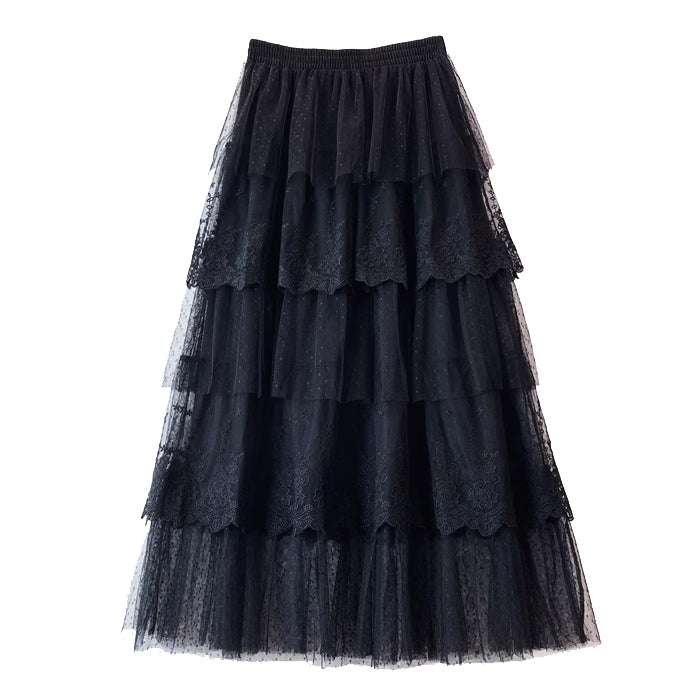 VILZSTUDIOS Fashionable lace skirt suitable for various occasions