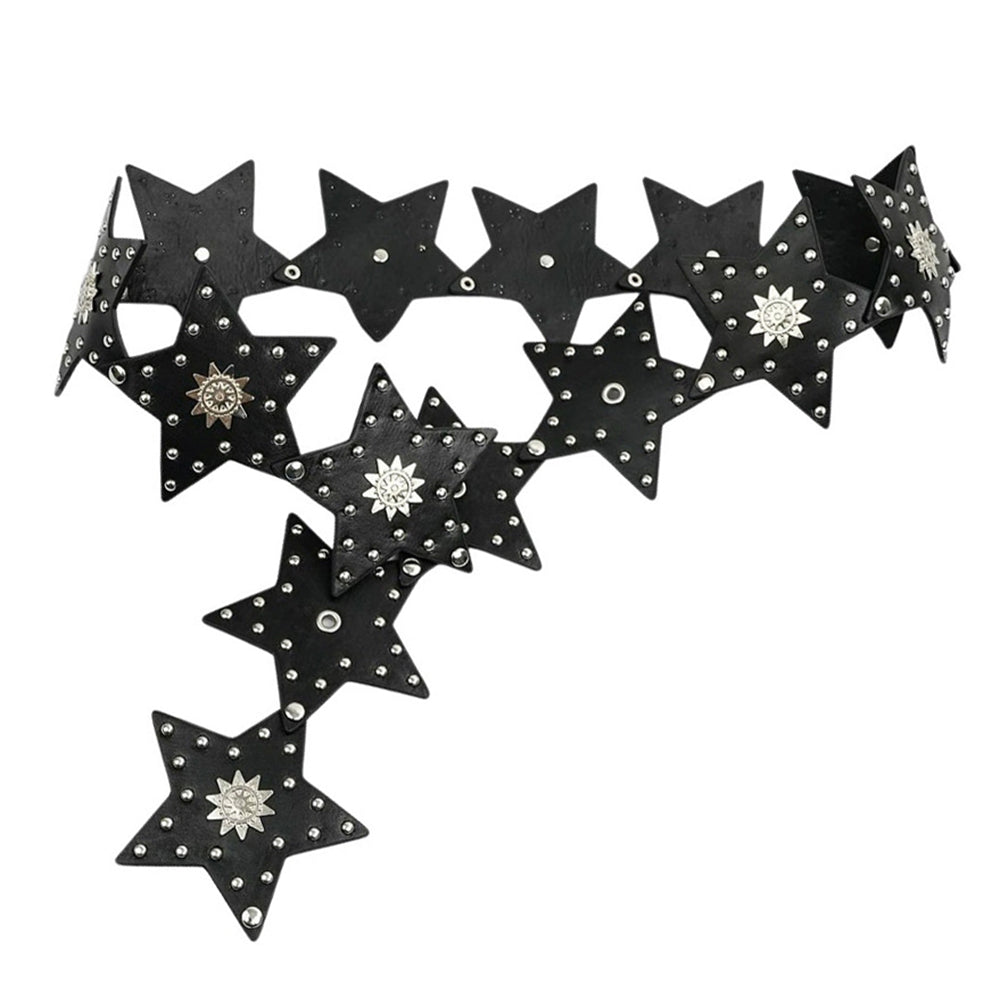 VILZSTUDIOS Stylish star-embellished vegan leather belt