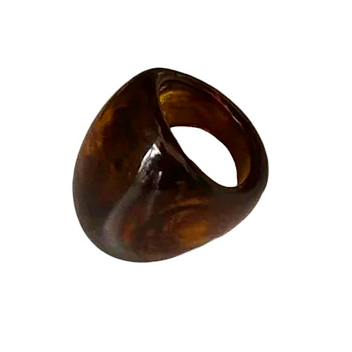 VILZSTUDIOS Amber resin statement ring for fashion accessories
