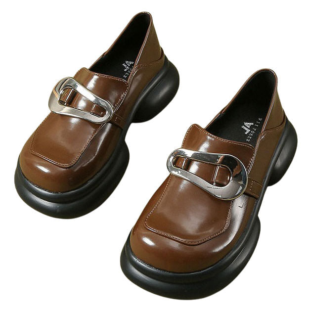 VILZSTUDIOS Stylish platform boots with a bold buckle design