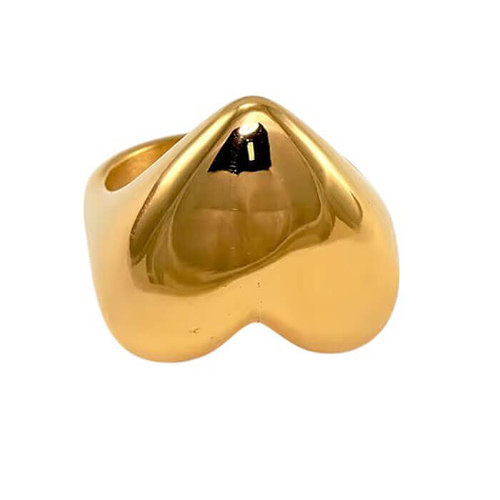 VILZSTUDIOS Gold heart ring accessory