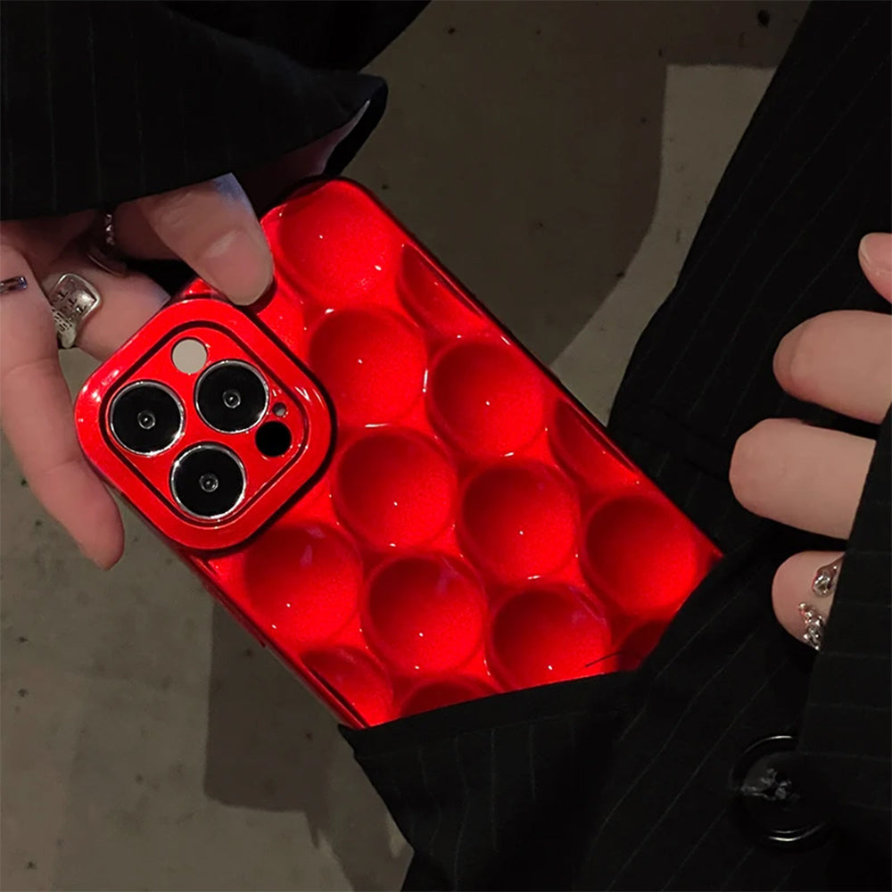 VILZSTUDIOS 3D bubble phone case in red color