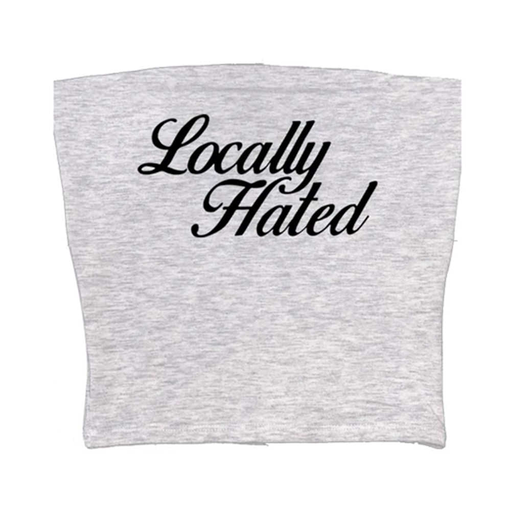 VILZSTUDIOS Graphic tube top featuring bold lettering