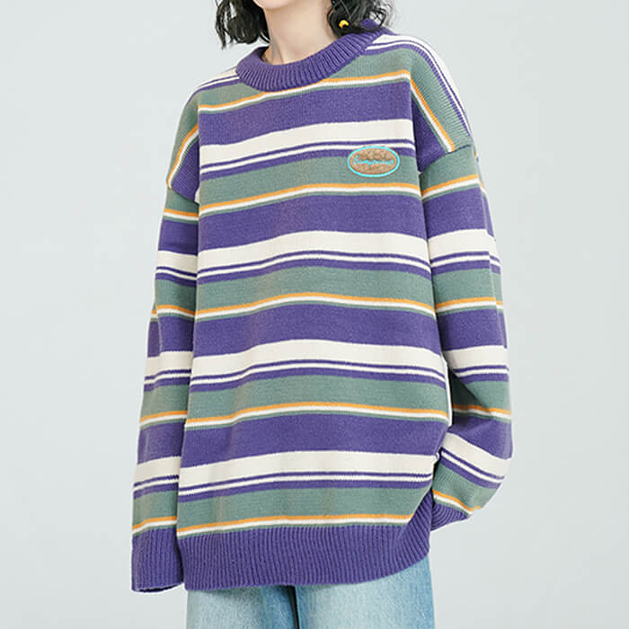 VILZSTUDIOS striped oversized sweater