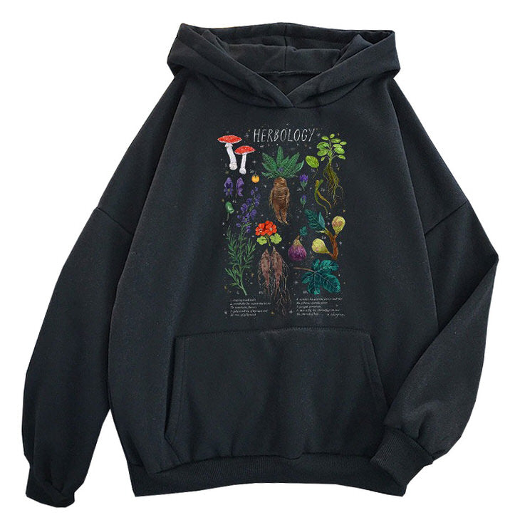 VILZSTUDIOS Botanical graphic oversized hoodie for streetwear fashion