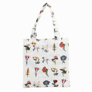 VILZSTUDIOS Stylish tote bag with floral embroidery design