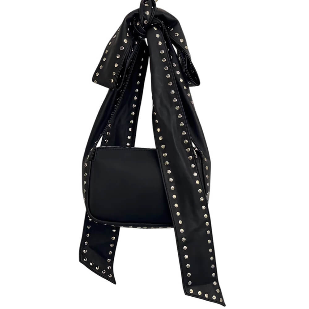 VILZSTUDIOS Stylish shoulder bag with bow and studs