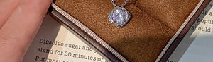 VILZSTUDIOS silver-tone clear stone pendant necklace