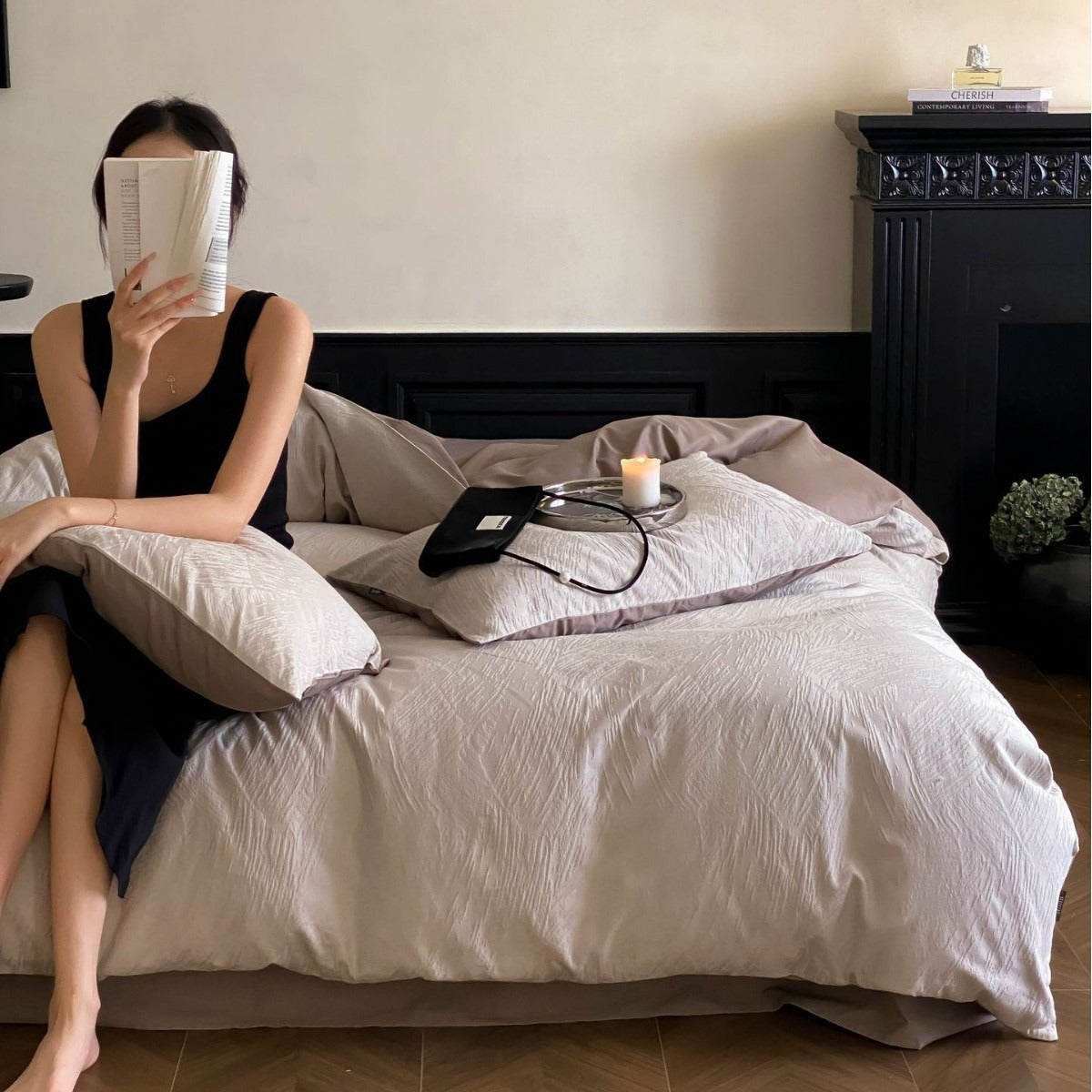 Brushstroke Jacquard Bedding Set