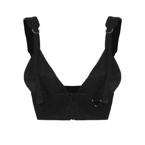 VILZSTUDIOS Buckle Detail Zip Up Chic Top product image