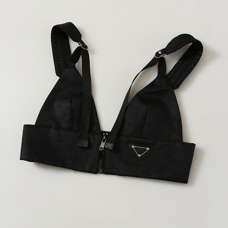 VILZSTUDIOS Buckle Detail Zip Up Chic Top product image