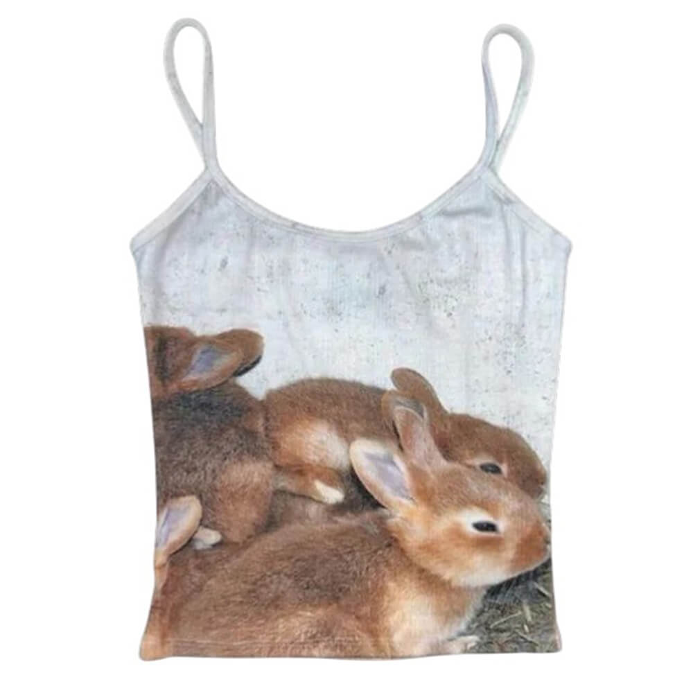 VILZSTUDIOS Bunnies Graphic Y2K Tank Top