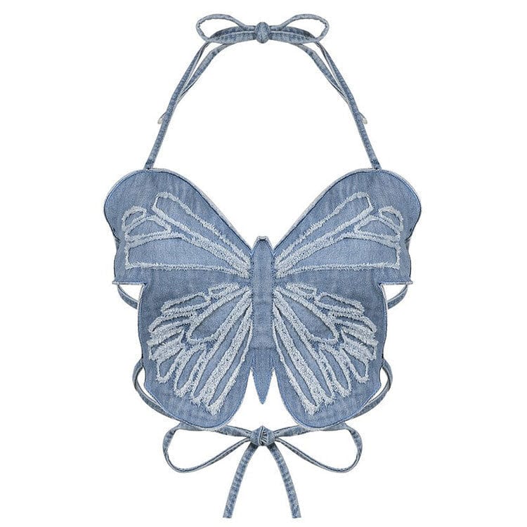 VILZSTUDIOS Butterfly crop top for trendy streetwear fashion