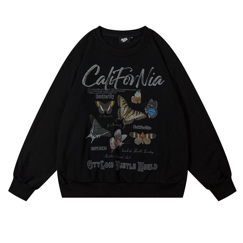 VILZSTUDIOS Butterfly graphic relaxed sweatshirt for casual style