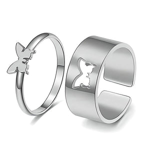 VILZSTUDIOS Couples rings set with butterfly design
