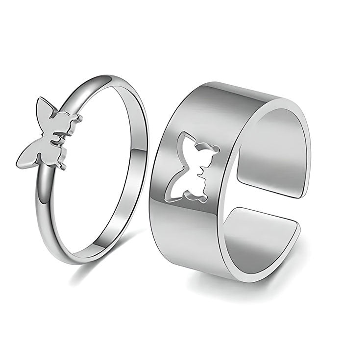 VILZSTUDIOS Couples rings set with butterfly design