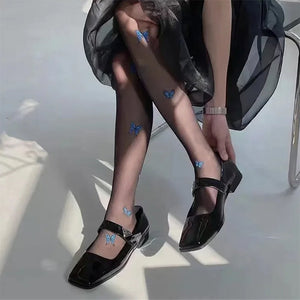 VILZSTUDIOS Sheer tights with butterfly details