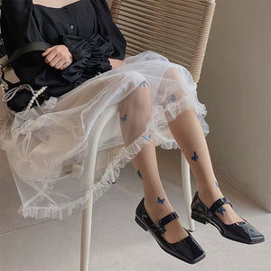 VILZSTUDIOS Sheer tights with butterfly details