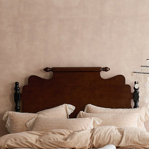VILZSTUDIOS dusty pink or warm beige embossed fleece duvet cover set with cream butterfly lace trim