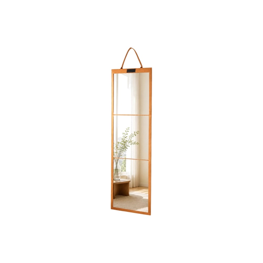 VILZSTUDIOS caramel brown foldable full-length mirror