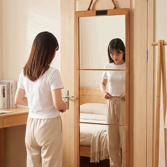VILZSTUDIOS caramel brown foldable full-length mirror