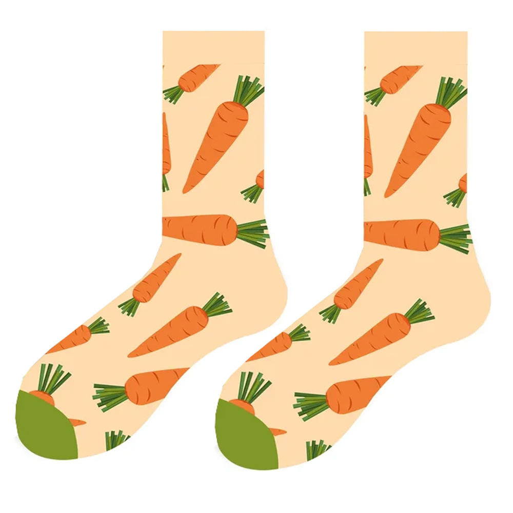VILZSTUDIOS Cozy socks with carrot print design