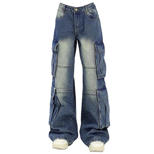 VILZSTUDIOS Casual cargo wide-leg jeans from VILZSTUDIOS