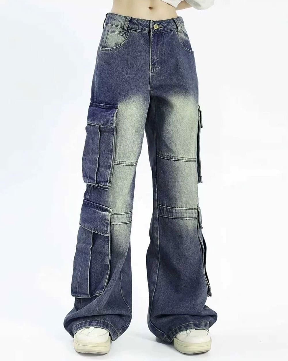 VILZSTUDIOS Casual cargo wide-leg jeans from VILZSTUDIOS