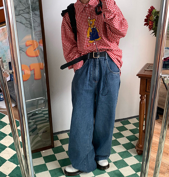 VILZSTUDIOS Fashionable wide leg jeans for streetwear style