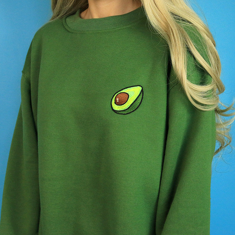 VILZSTUDIOS Cozy sweatshirt with embroidered avocado design