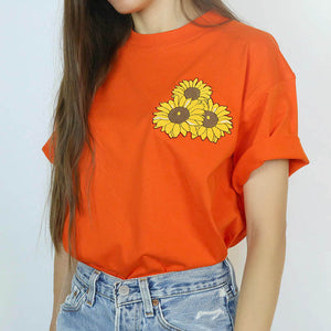 VILZSTUDIOS Casual sunflower graphic t-shirt for men