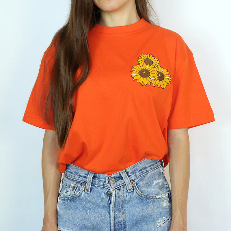 VILZSTUDIOS Casual sunflower graphic t-shirt for men