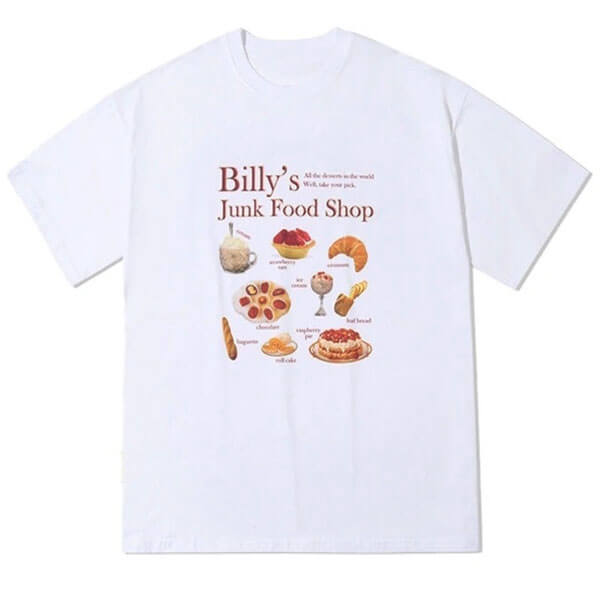 VILZSTUDIOS Casual T-shirt with Junk Food aesthetic design