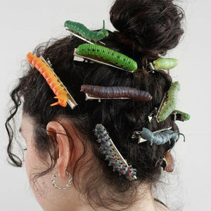 VILZSTUDIOS 10-piece caterpillar hair clips set for stylish accessories