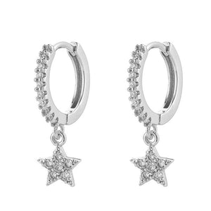 VILZSTUDIOS Stylish hoop earrings with star pendant details