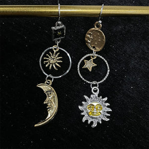 VILZSTUDIOS Stylish earrings featuring sun and moon design