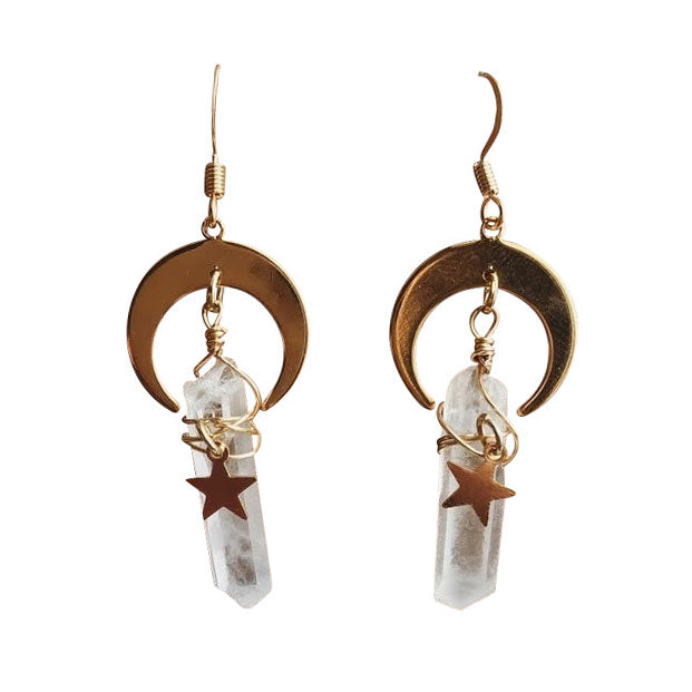 VILZSTUDIOS Celestial gemstone dangle earrings for stylish accessory