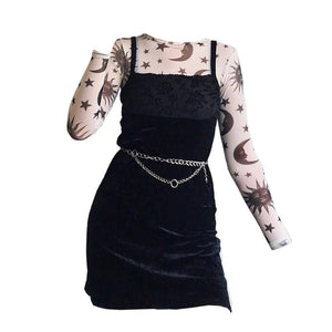 VILZSTUDIOS Celestial graphic mesh top for streetwear fashion