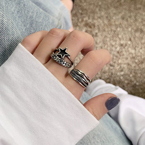 VILZSTUDIOS Adjustable celestial link duo band ring