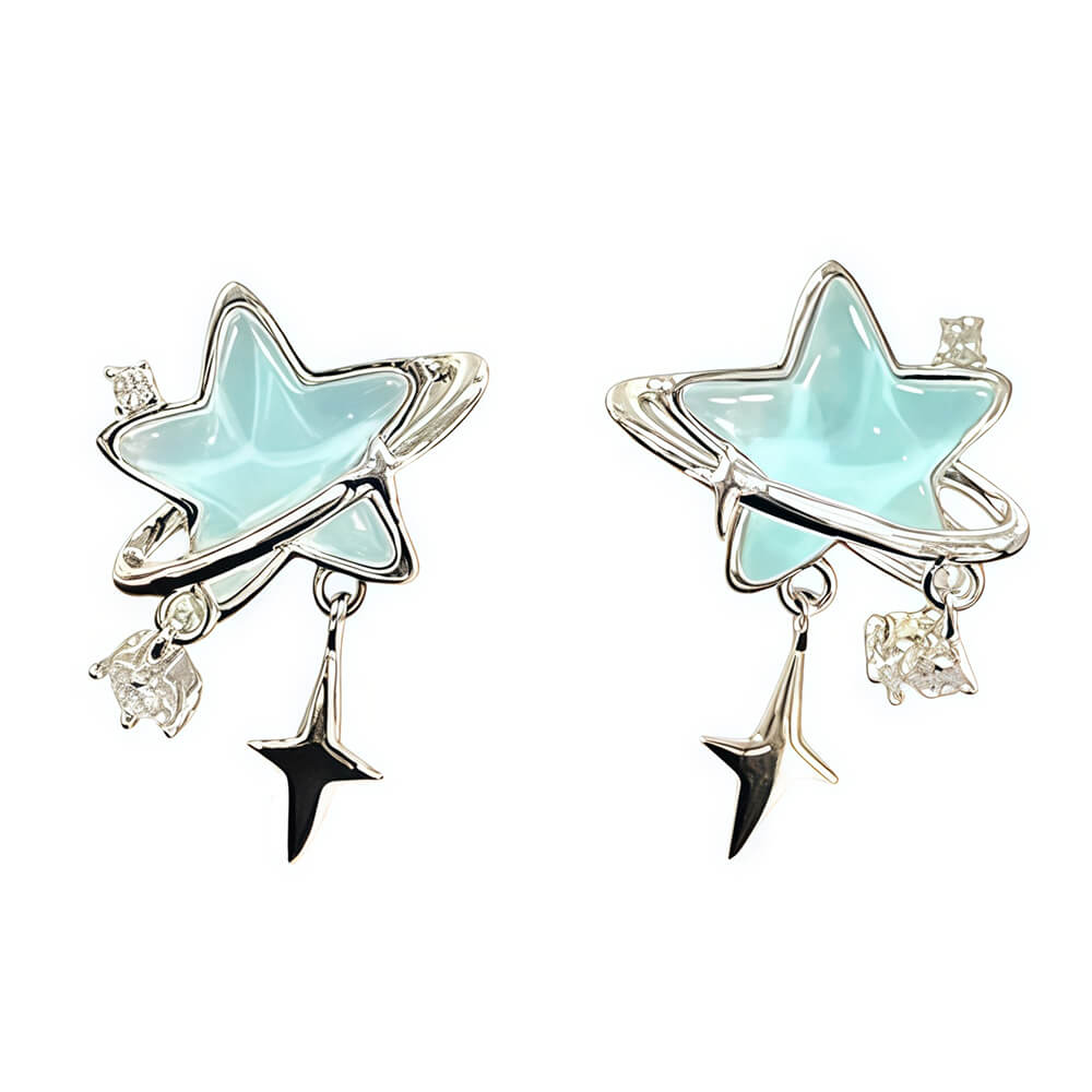 VILZSTUDIOS Stylish earrings with star charms and silver accents