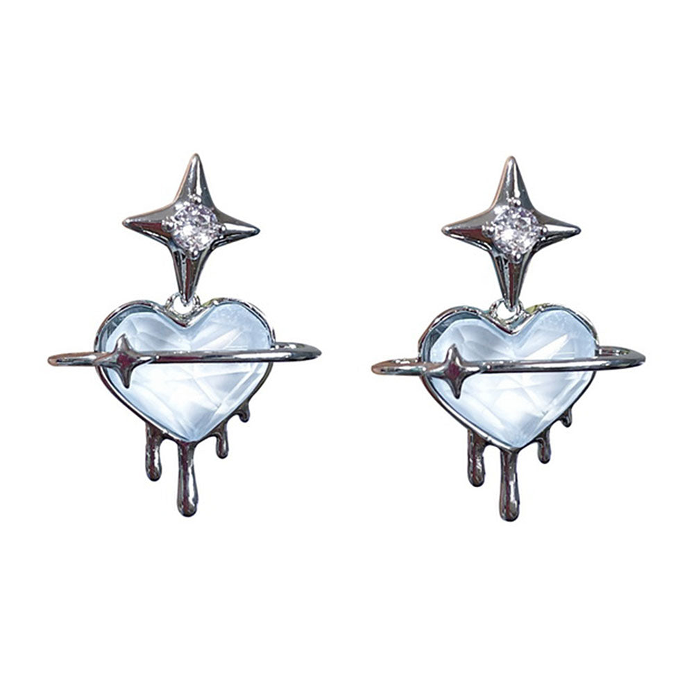 VILZSTUDIOS Stylish earrings featuring a heart and star design
