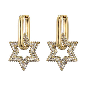 VILZSTUDIOS Fashionable hoop earrings with a star design