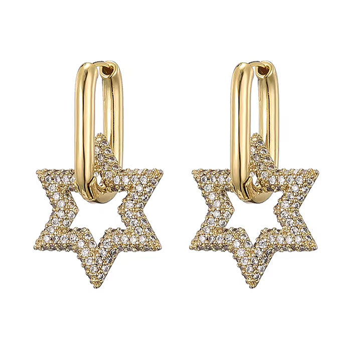 VILZSTUDIOS Fashionable hoop earrings with a star design