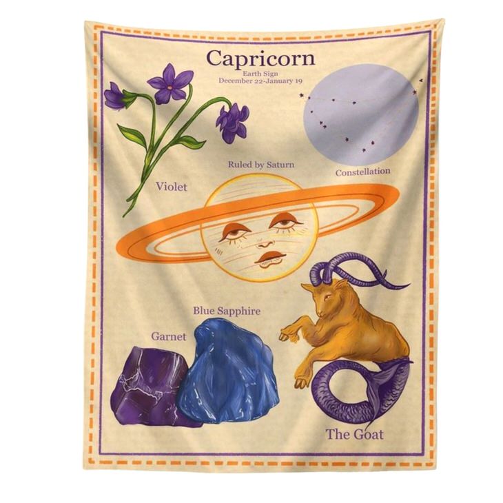 VILZSTUDIOS Horoscope aesthetic tapestry for wall decor