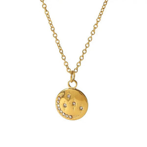 VILZSTUDIOS Layered coin necklace with celestial designs