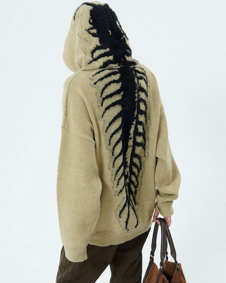 VILZSTUDIOS Centipede textured sweater hoodie from VILZSTUDIOS