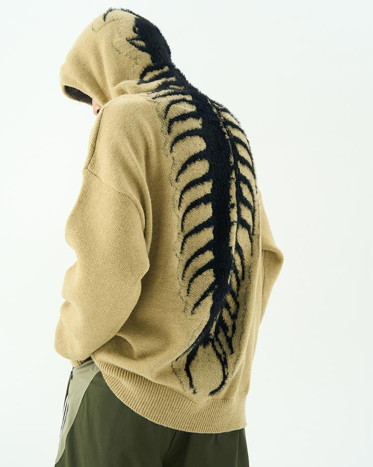 VILZSTUDIOS Centipede textured sweater hoodie from VILZSTUDIOS
