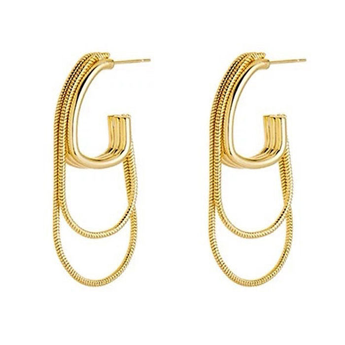 VILZSTUDIOS Stylish chain earrings for a fashionable look