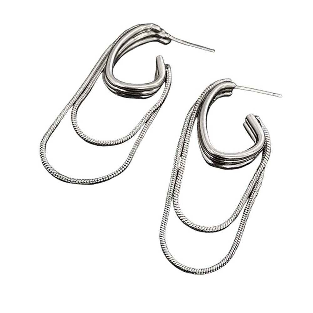 VILZSTUDIOS Stylish chain earrings for a fashionable look
