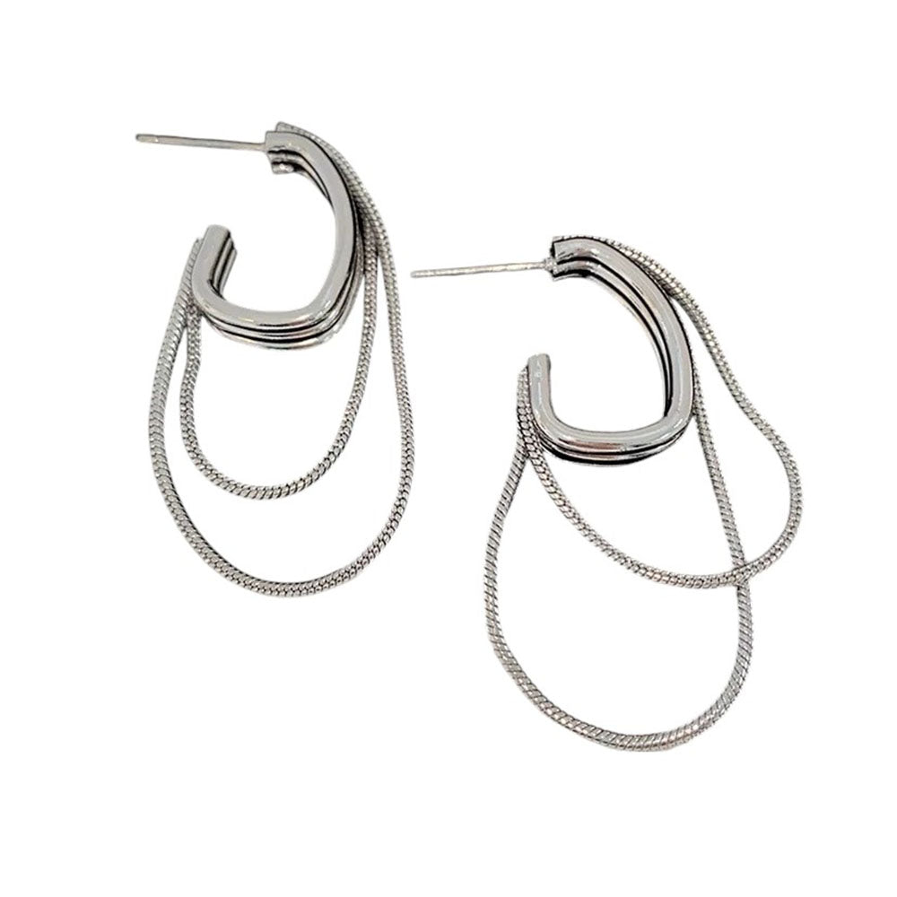 VILZSTUDIOS Stylish chain earrings for a fashionable look